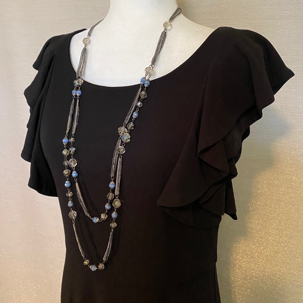 WHITE HOUSE BLACK MARKET BLACK DRESS SIZE-4